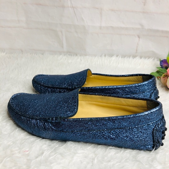 M. Gemi metallic leather woman  loafers size 41 - Picture 6 of 10
